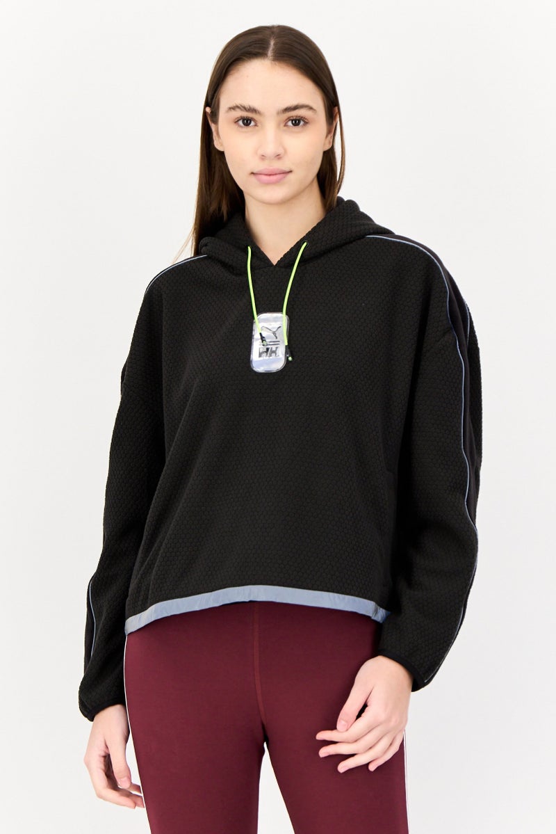 PUMA Women Sportswear Fit Long Sleeve Hooded Sweatshirt, Black  - Image 1