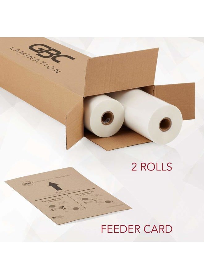 GBC HeatSeal NAP I Laminating Film Rolls, 1 Inch Core, 1.5 mm Thickness, 12 Inches x 500 Feet, Clear, 2 Rolls per Pack (3000002) - Image 4