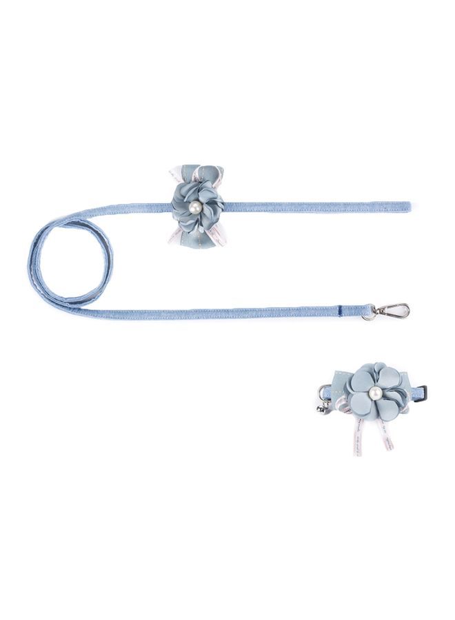 NIBEMINENT Cloth Art Dog Collar With Belt Blue/Grey - Image 1