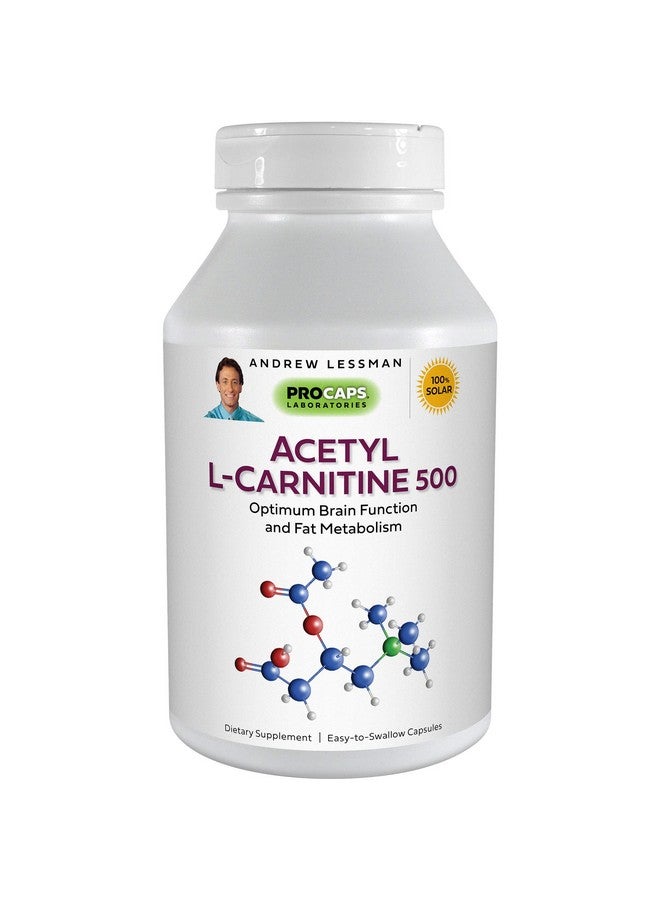 Andrew Lessman Acetyl Lcarnitine 500 Mg 60 Capsules Support For Nervous System Fat And Energy Metabolism Healthy Brain Function And Healthy Blood Flow To The Brain. Easytoswallow Capsules. - Image 1