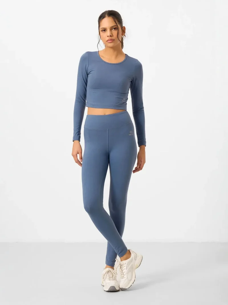 تومي لايف TOMMY Cotton Elastane Crop T-Shirt And Leggings Set