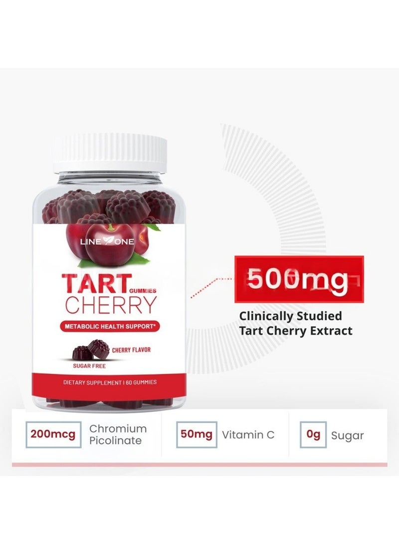 السطر الأول أقراص كرز حامض جيلاتينية لدعم صحة مستويات حمض اليوريك بنكهة الكرز الطبيعية - Image 3