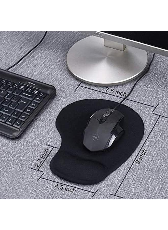 erorex Mouse Pad With Wrist Rest Support Gaming Mousepad Comfortable Non Slip Base Computer Keyboard Pad For Office And Home Black 260X250X3Mm - Image 4