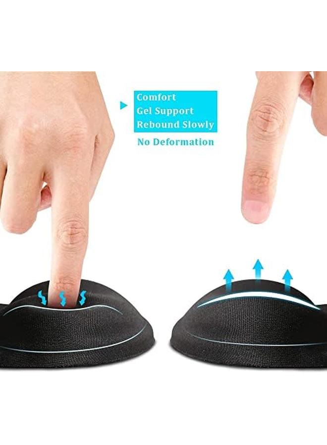 erorex Mouse Pad With Wrist Rest Support Gaming Mousepad Comfortable Non Slip Base Computer Keyboard Pad For Office And Home Black 260X250X3Mm - Image 5