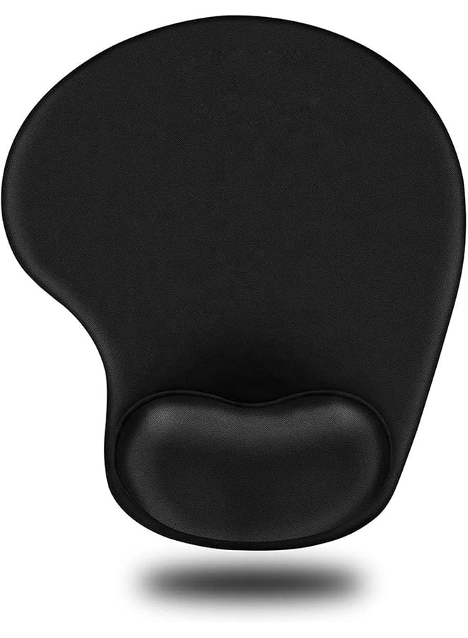 erorex Mouse Pad With Wrist Rest Support Gaming Mousepad Comfortable Non Slip Base Computer Keyboard Pad For Office And Home Black 260X250X3Mm - Image 1