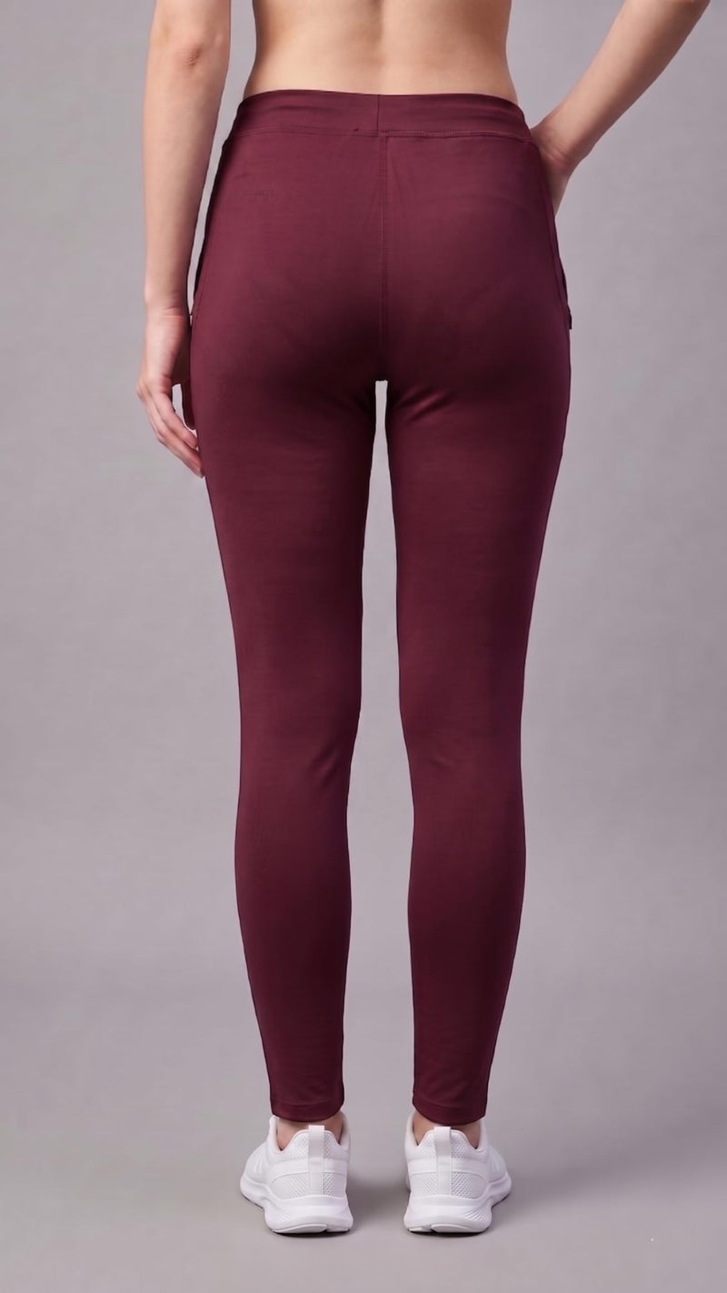 Mehrang Stretchable Yoga Pants for Women & Gym Pants for Women Workout with Mesh Insert & Side Pockets (in, Alpha, 4XL, Purple) - Image 2