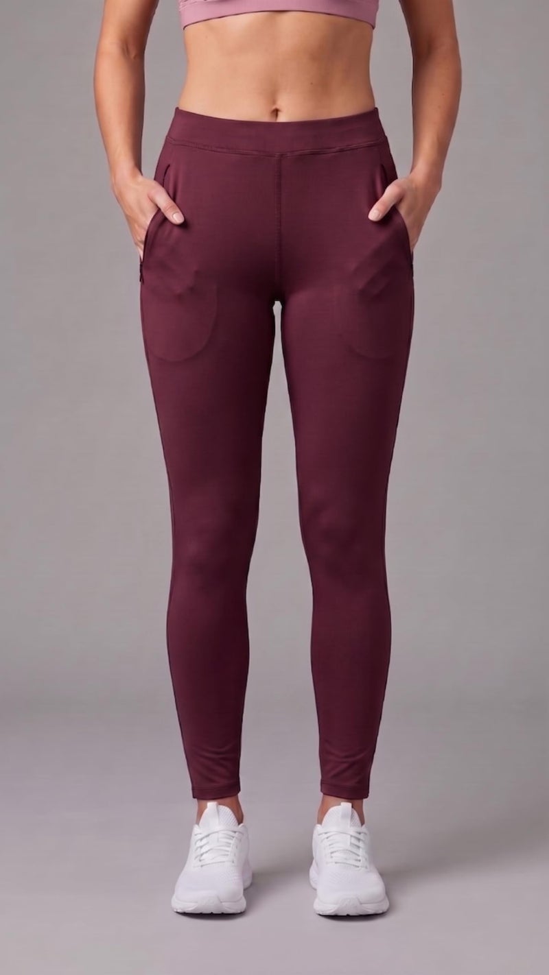 Mehrang Stretchable Yoga Pants for Women & Gym Pants for Women Workout with Mesh Insert & Side Pockets (in, Alpha, 4XL, Purple) - Image 4