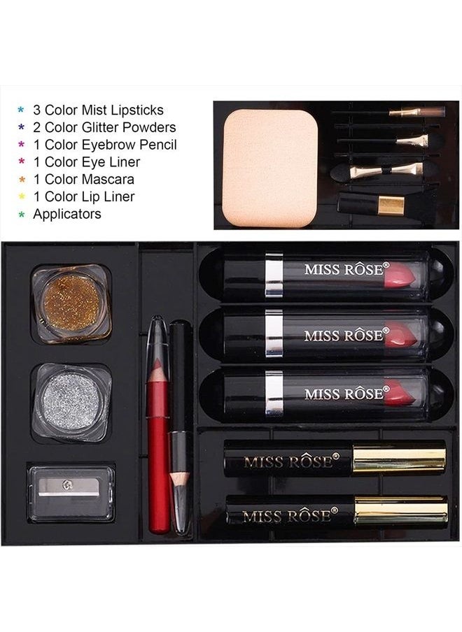 MISS ROSE M 58 Color Professional Makeup Kit for Women Full Kit, makeup pallet,All In One Makeup Set for Women Girls Beginner,Include Eyeshadow Facial Blusher Eyebrow Powder Face Concealer Powder Eyel  - Image 3