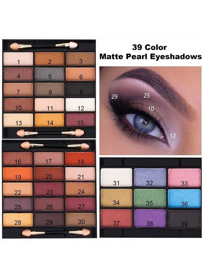 MISS ROSE M 58 Color Professional Makeup Kit for Women Full Kit, makeup pallet,All In One Makeup Set for Women Girls Beginner,Include Eyeshadow Facial Blusher Eyebrow Powder Face Concealer Powder Eyel  - Image 2