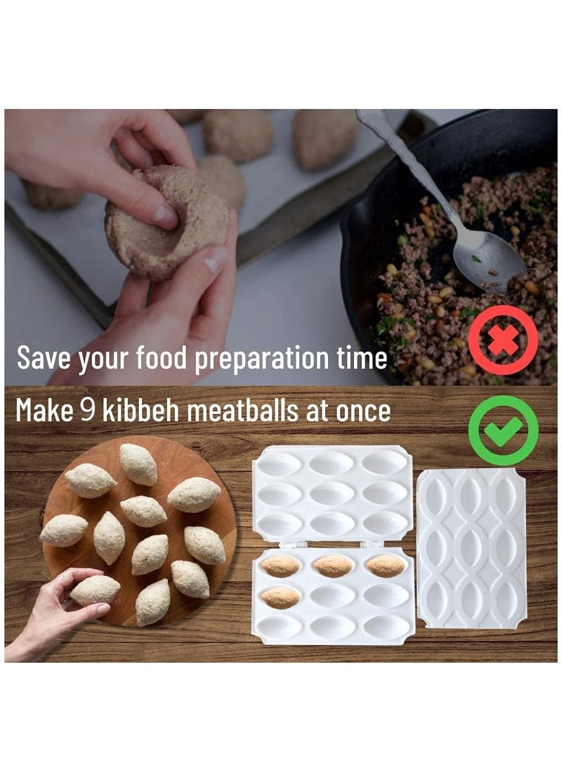 Arabest 9 Holes Manual Kibbeh Express Meatball Maker Meatloaf Mould  - Image 3
