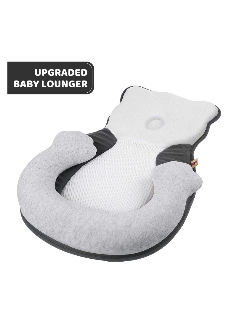 SOLARAE سرير محمول للراحة - سرير مشترك للأطفال من 0-6 أشهر مع دعم للرأس قابل للتعديل مع سرير أرضي للأطفال حديثي الولادة بتقنية 3D القابلة للتنفس وناعمة للغاية للسفر، مستلزمات حديثي الولادة سرير مشترك عضوي للأطفال (دب)  - Image 3