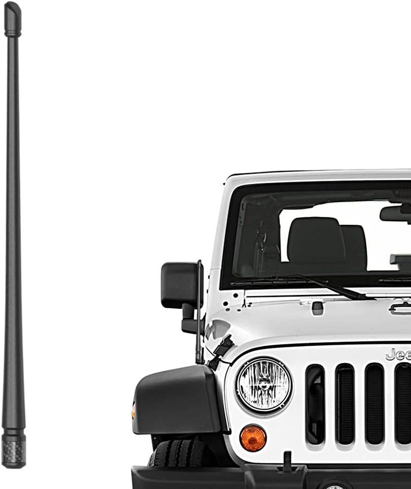 Rydonair هوائي متوافق مع جيب رانجلر JK JKU JL JLU روبيكون صحارى (2007-2024) | 13 بوصة هوائي مطاطي مرن بديل | مصمم لاستقبال FM/AM محسّن - Image 1