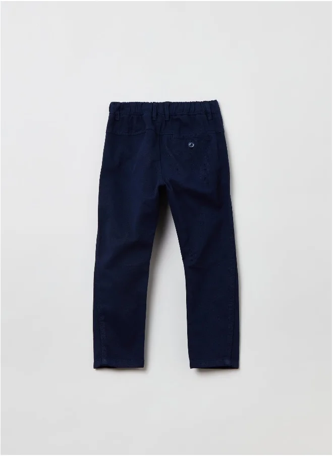 Ovs OVS Cotton And Lyocell Trousers Shorts With Drawstring