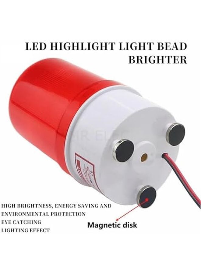 Yellow 220V No Sound LED Strobe Alarm Warning Light Rotating With Strong Magnetic Base - Image 4