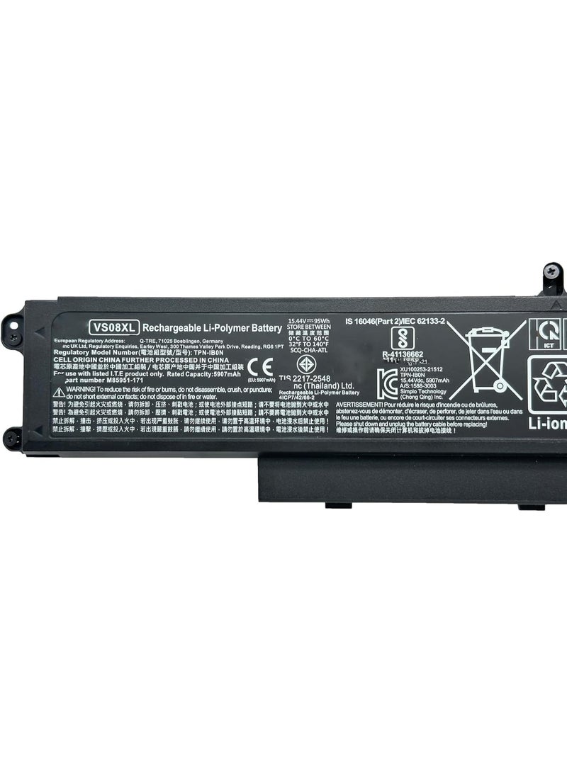 VS08XL TPN-IB0N (15.44V 95Wh) TPN-DB1F M85951-171 Laptop Battery Compatible for HP ZBook Fury 16 G9 Mobile Workstation/ZBook Fury 16 G10 Mobile Workstation/Fury 16 G11 Series - Image 5