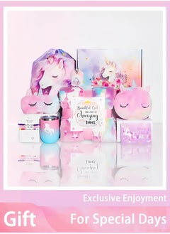 Peachjoy Unicorn Gift Set for Girls, Birthday Gifts, Back-to-School Gifts, Graduation Gifts, and Girls' Toys for Ages 4 to 18 Combined Materials Pink  - Image 1