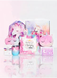 Peachjoy Unicorn Gift Set for Girls, Birthday Gifts, Back-to-School Gifts, Graduation Gifts, and Girls' Toys for Ages 4 to 18 Combined Materials Pink  - Image 2