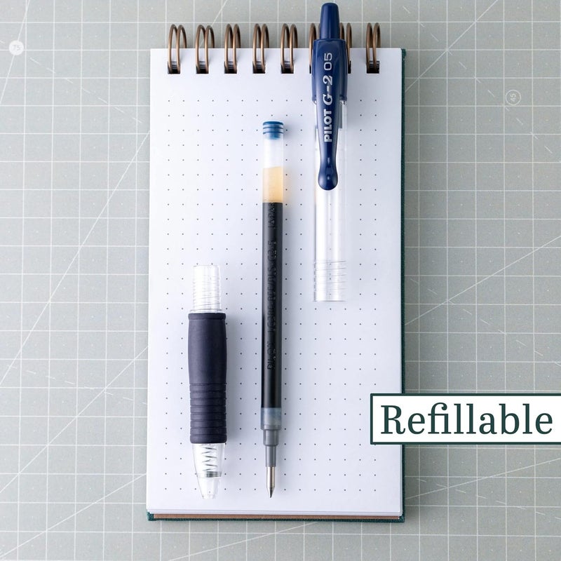 PILOT , G2 Premium Gel Roller Pens, Extra Fine Point 0.5 mm, Pack of 12, Navy - Image 2
