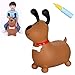 INPANY Bouncy Brown Dog Horse Hopper for Toddlers Bouncing Horse Hopper Ride on Animal Toys for Girls Boys Inflatable Riding Gifts Include Pump - Image 3
