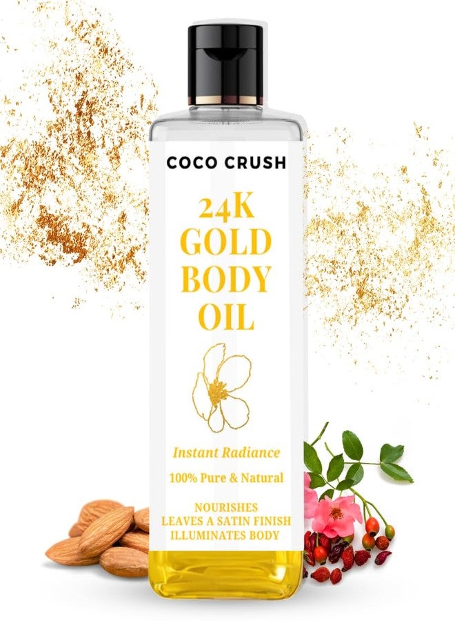 COCO CRUSH 24K Gold Radiance Elixir | Face & Body Beauty Oil for Glowing Skin, Skin Brightening, Dark Spots | 100% Natural, Instant Radiance, Nourishment & Satin Finish (50ml) - Image 1