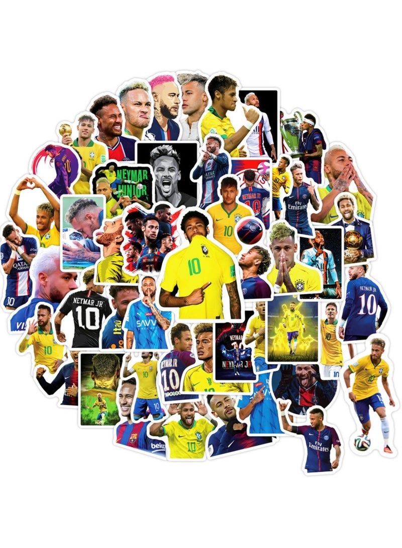 50-Piece Neymar Cute Vinyl Waterproof Sticker