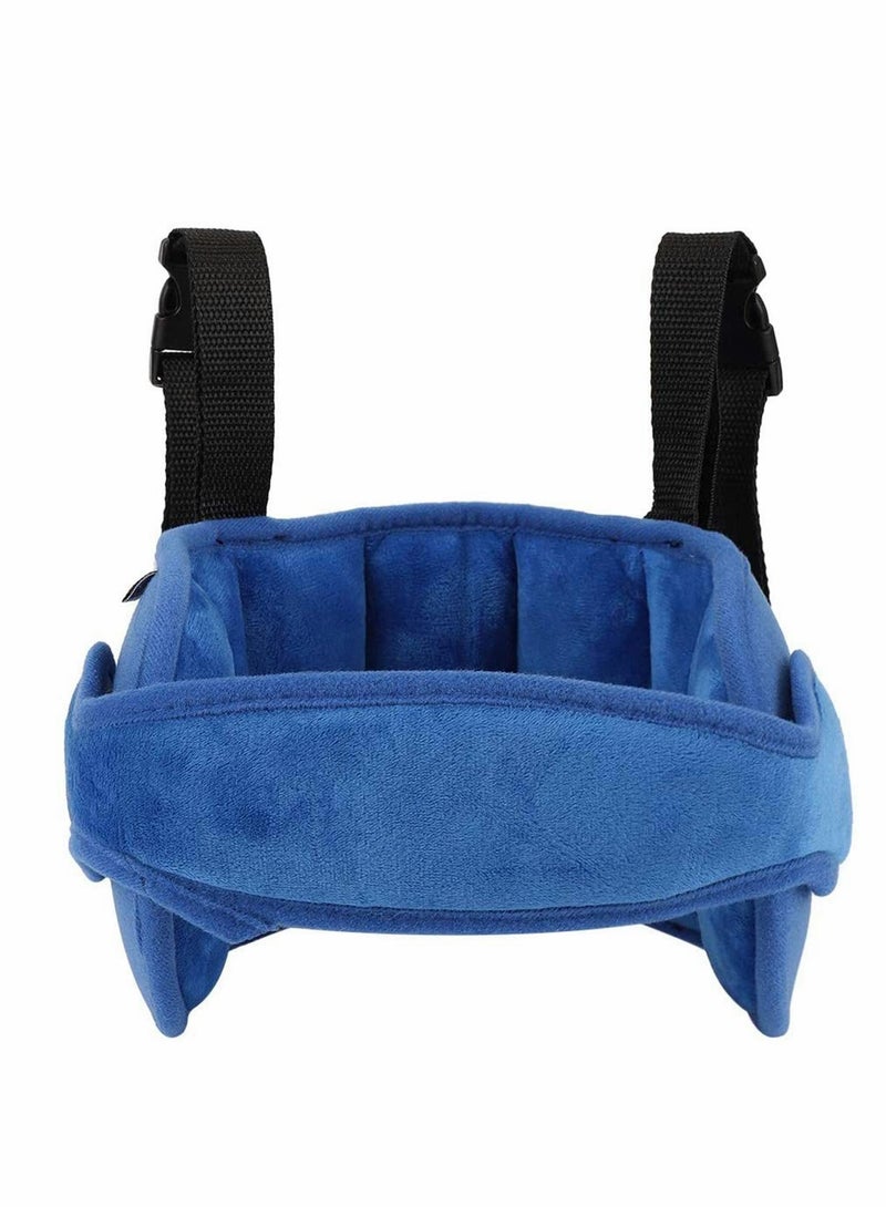 Excefore Car Seat Chest Clip Adjustable Toddler Car Seat Head Support Band, Carseat Straps Cover, Safety Car Seat Neck Relief, Blue - Image 1