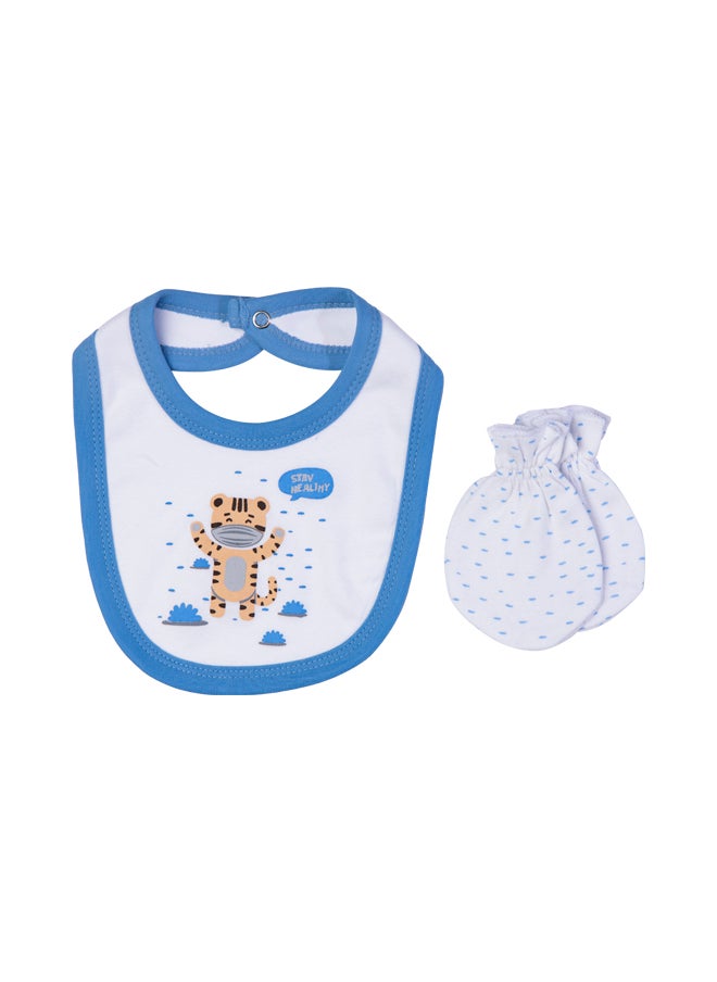 Babies Basic 5 Piece Unisex 100% Cotton Gift Set Include Bib, Romper, Mittens, Cap And Sleepsuit/Jumpsuit- Stay Healthly  - Image 5