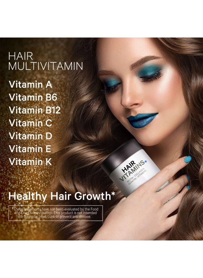 Codeage Hair Vitamins 10000 Mcg Biotin Keratin Collagen Vitamin A B12 C D3 E Zinc Inositol Hair Care Support For Strength Thickness Growth Healthy Hair Supplement Pills 120 Capsules  - Image 5