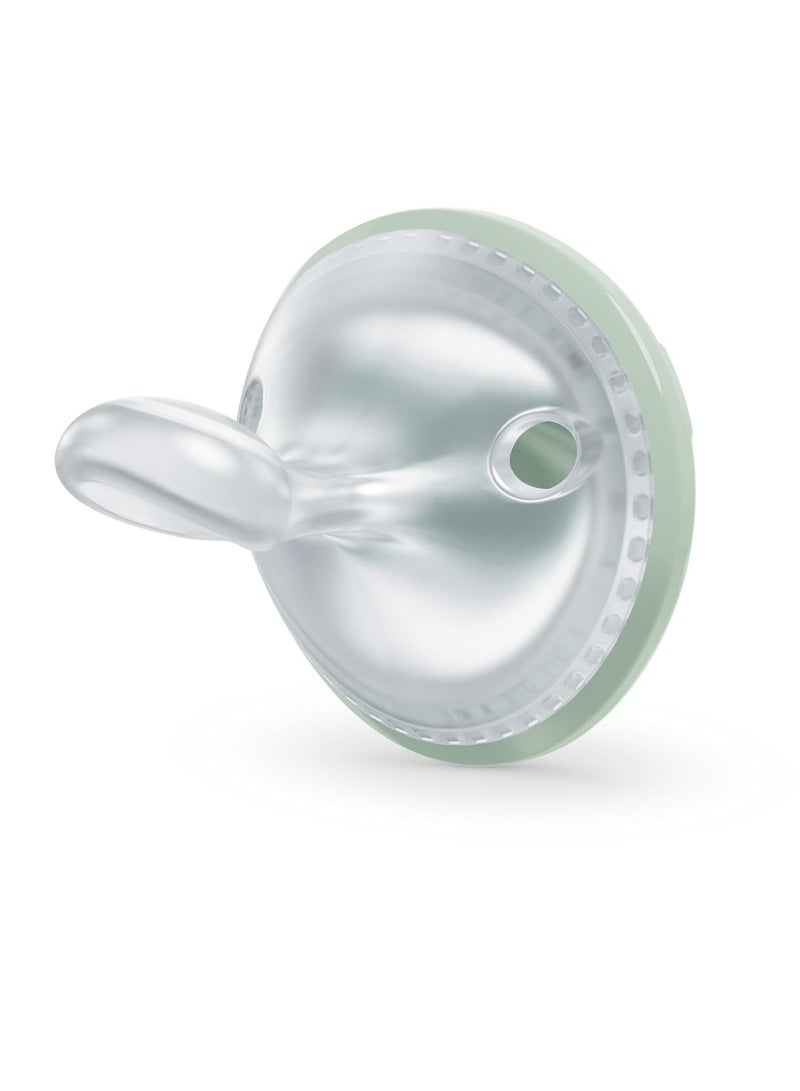 NUK Pacifiers | 2-Pack Soothers  | BPA-Free Silicone Pacifiers  |  Sleep Anti-Flatulence  |  Baby Teething Toy  | Baby  0-9M  | Green  White - Image 5