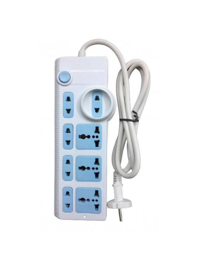 Electrical extension joint, 8 outlets, 8 pins, 1.5 meter cord