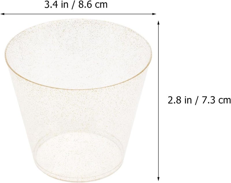 Heat resistant Disposable Plastic Wine Cups 9oz 25pcs Gold and Silver Glitter Party Beverage Cups for Banquets, Weddings, and Dessert Serving Single & bulk storage compatible Indoor outdoor all-purpose fit Transit damage minimized design Well-engineered versatile build Integrated local logistics No overseas transit wait Moisture wear upgraded quality Stable domestic stock Global light sturdy raw material Durability boosted processed material Various fittings Big & small space compatible Multi-goal comprehensive design Low maintenance Experience optimized build Reliable local delivery service Chemical free Sand resistant Simple multi-color universal build Proper storage environment Odor resistant Multiple options Assorted color options Minimal design - Image 2