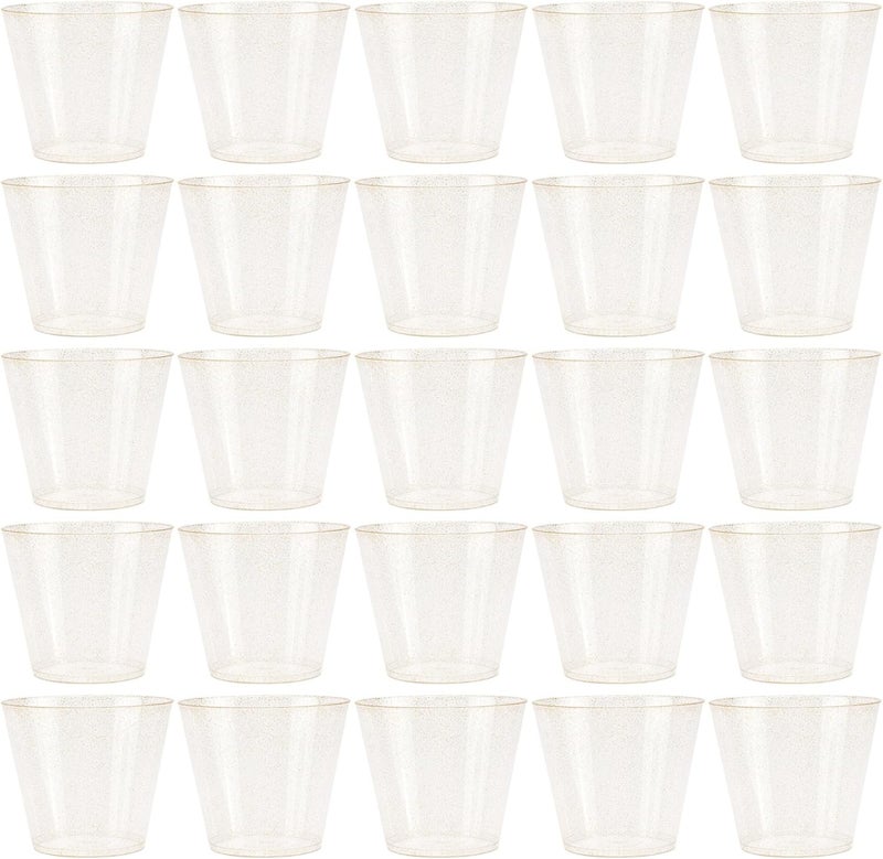Heat resistant Disposable Plastic Wine Cups 9oz 25pcs Gold and Silver Glitter Party Beverage Cups for Banquets, Weddings, and Dessert Serving Single & bulk storage compatible Indoor outdoor all-purpose fit Transit damage minimized design Well-engineered versatile build Integrated local logistics No overseas transit wait Moisture wear upgraded quality Stable domestic stock Global light sturdy raw material Durability boosted processed material Various fittings Big & small space compatible Multi-goal comprehensive design Low maintenance Experience optimized build Reliable local delivery service Chemical free Sand resistant Simple multi-color universal build Proper storage environment Odor resistant Multiple options Assorted color options Minimal design - Image 1