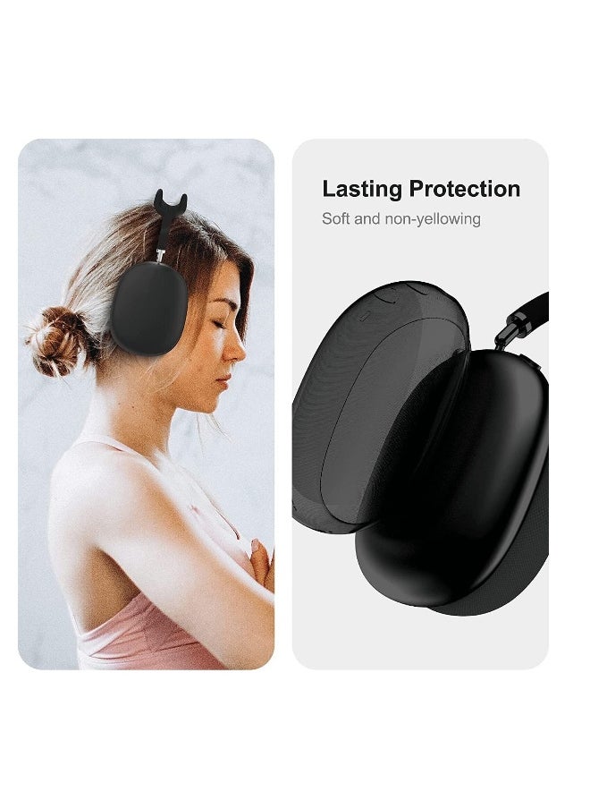 NIBEMINENT - For AirPods Max Case Cover Clear Soft TPU Skin AntiScratch Transparent Accessories Ultra Protective Cover for Apple AirPods Max - Image 1