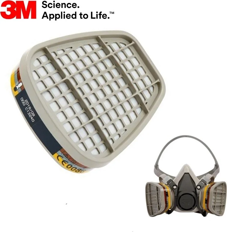 3M ™ 6057 Gas and Steam Filter - En 141 (Bayonet Connection, Abe1 Filter) - (1 Pair)