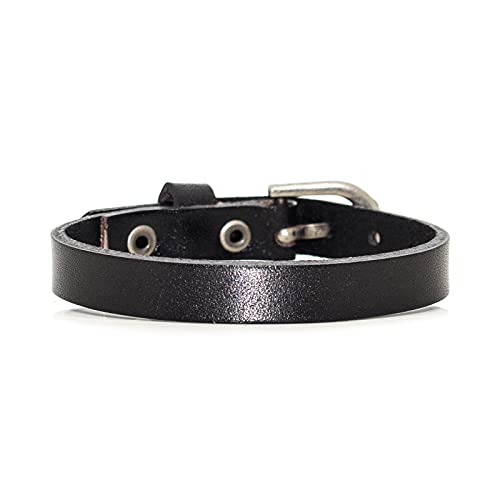 Xusamss Fashion Simple Alloy Buckle Bangle Leather Wristhand Bracelet,6"-8" Wrist - Image 2