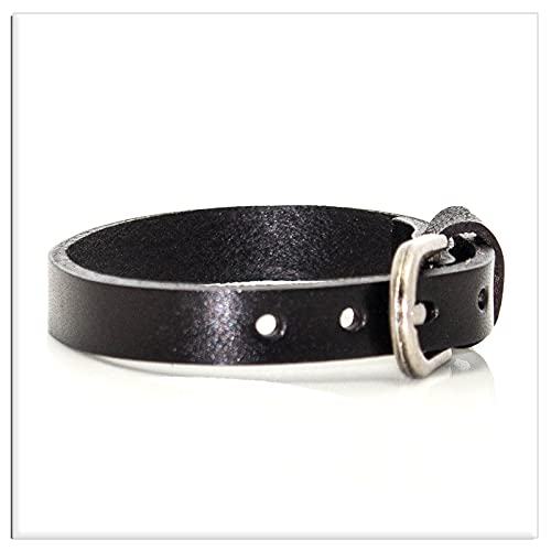 Xusamss Fashion Simple Alloy Buckle Bangle Leather Wristhand Bracelet,6"-8" Wrist - Image 3