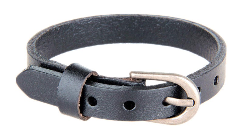 Xusamss Fashion Simple Alloy Buckle Bangle Leather Wristhand Bracelet,6"-8" Wrist - Image 1