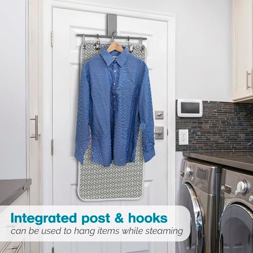 Polder Over-the-Door Steaming Station, Clothes Steamer Station, 100% Cotton Cover with Water Protection Layer, Portable Garment Steamer Pad, Ideal for Home and Travel, 38" x 19" - Image 3