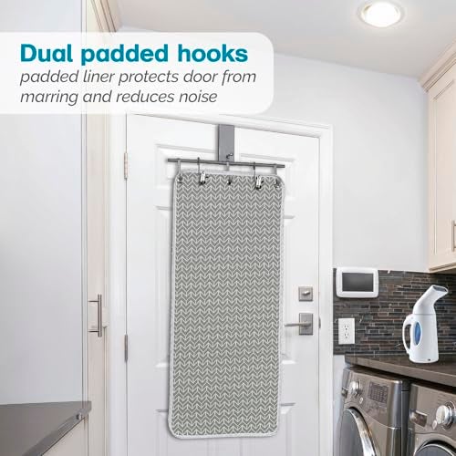 Polder Over-the-Door Steaming Station, Clothes Steamer Station, 100% Cotton Cover with Water Protection Layer, Portable Garment Steamer Pad, Ideal for Home and Travel, 38" x 19" - Image 2