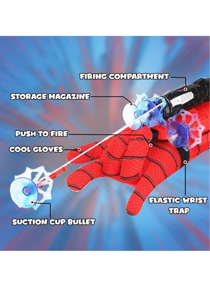 Spider Web Shooter Toys for Kids Real Gadget Toys for Boys Gloves Launcher Wrist Toy for School Fancy Dress Costume, Cosplay Launcher, Sticky Wall Soft Bomb Action Figures - Image 3