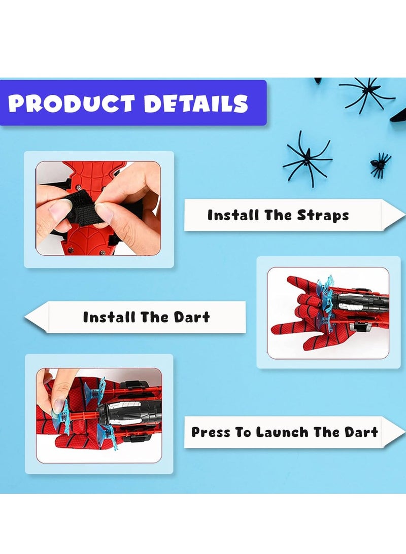 Spider Web Shooter Toys for Kids Real Gadget Toys for Boys Gloves Launcher Wrist Toy for School Fancy Dress Costume, Cosplay Launcher, Sticky Wall Soft Bomb Action Figures - Image 4