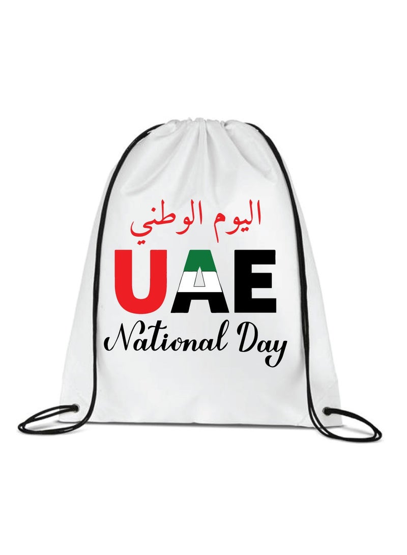 Uae National Day Sports Drawstring Bag Celebrate in Style with Red Green White and Mixed Colors