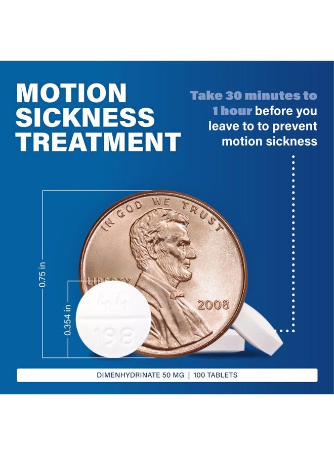 MAJOR Driminate - Dimenhydrinate 50mg Motion Sickness Tablets - Anti-Nausea Medicine - 100 Tablets  - Image 3