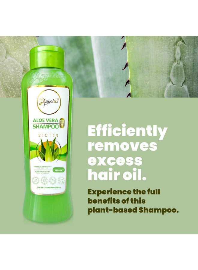ANYELUZ Aloe Vera Shampoo, Deep Cleansing For Greasy Hair And Scalp Cleanser, Provides Strength And Vitality To Your Hair, Salt And Paraben Free  - Image 2