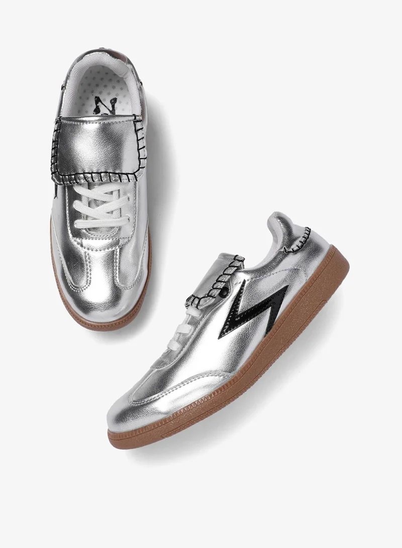 BOLT Silver Sneakers for Women