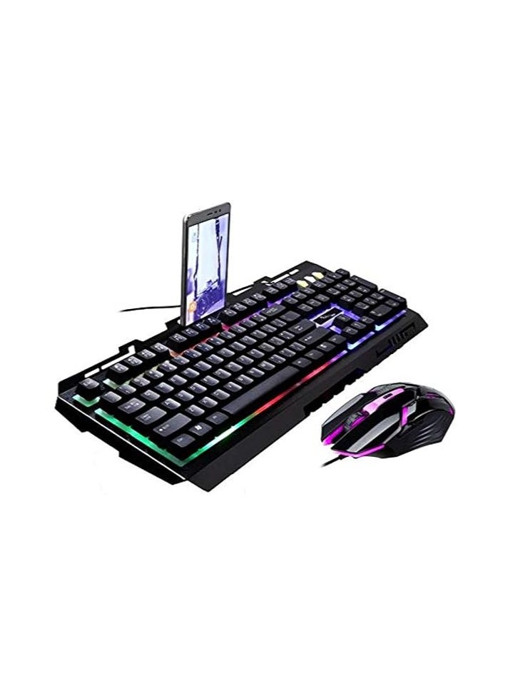 G700 LED Rainbow Color Backlight Gaming Keyboard and Mouse Set – USB Wired, High Performance, Perfect Design