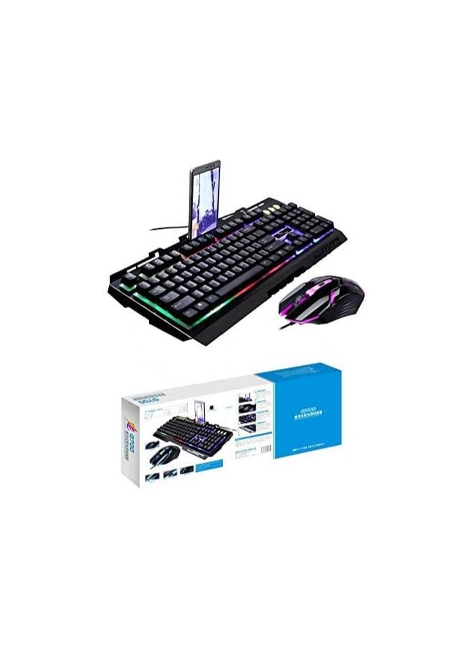 G700 LED Rainbow Color Backlight Gaming Keyboard and Mouse Set – USB Wired, High Performance, Perfect Design