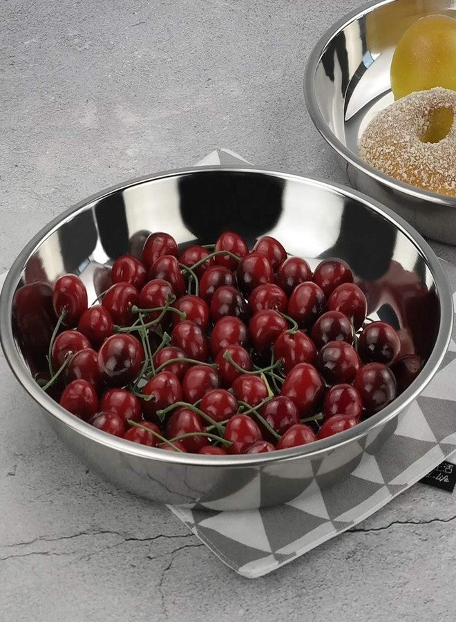 Hommp 4-Pack 10 INCHES Stainless Steel Round Plate/Camping Metal Dinner Plates - Image 4