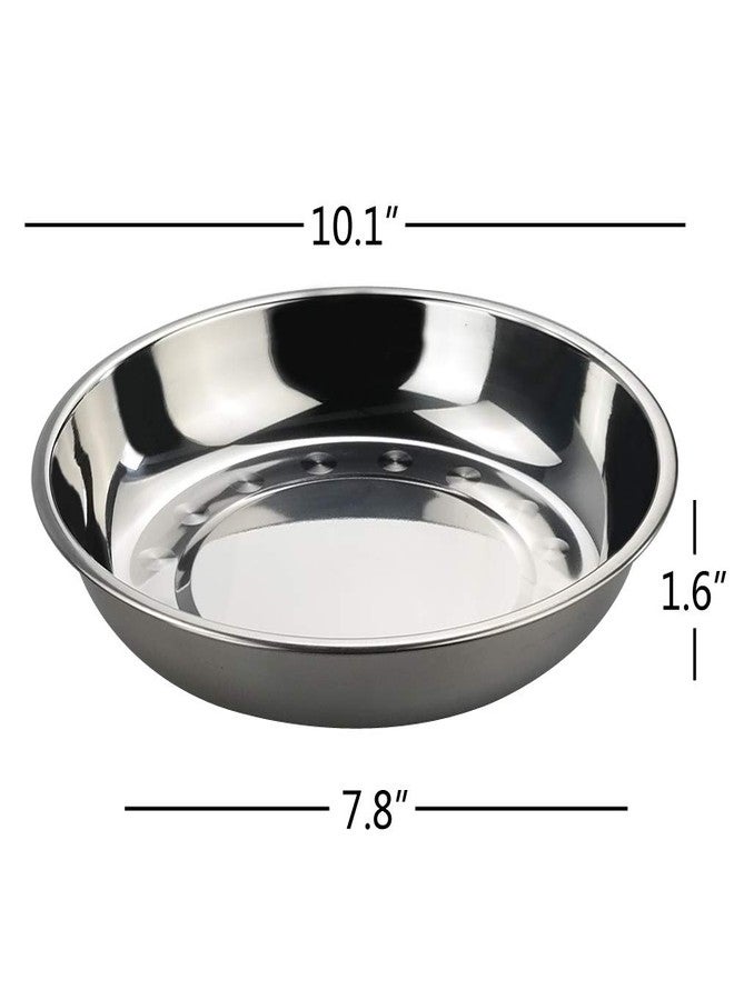Hommp 4-Pack 10 INCHES Stainless Steel Round Plate/Camping Metal Dinner Plates - Image 2