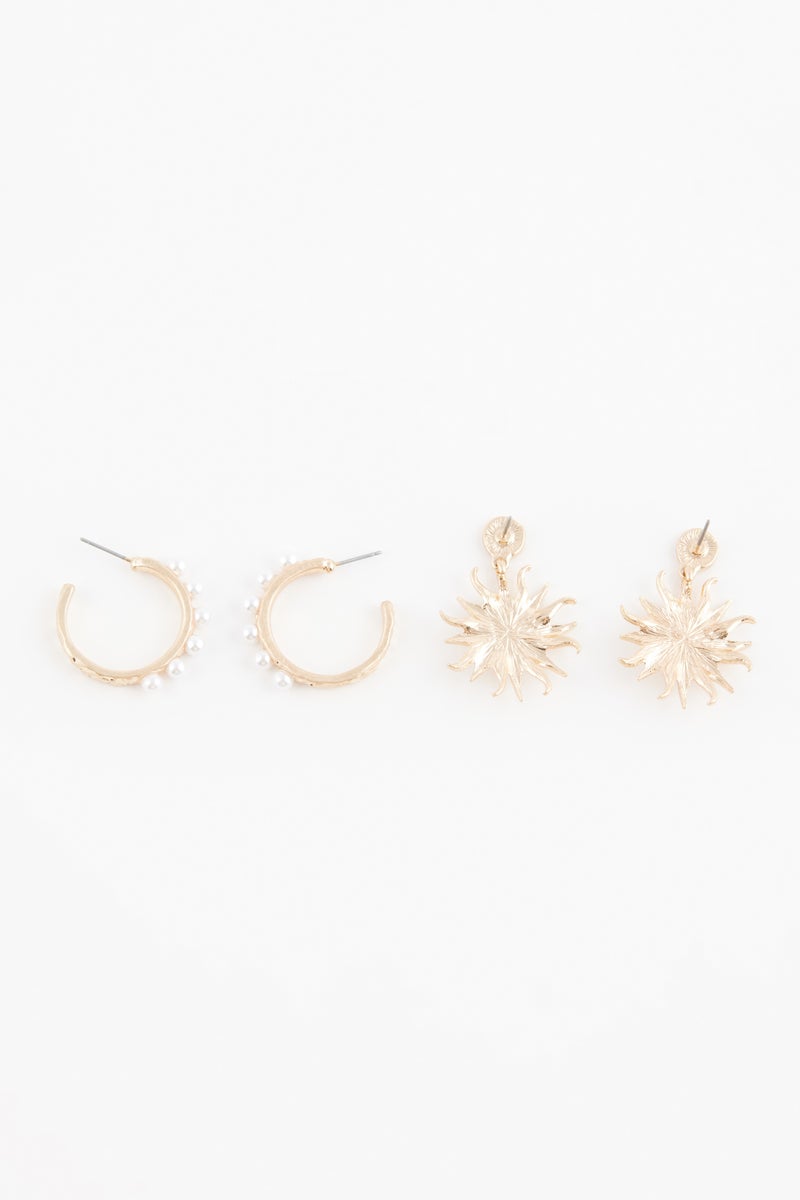 DeFacto Woman 2 Piece Gold Earrings  - Image 4